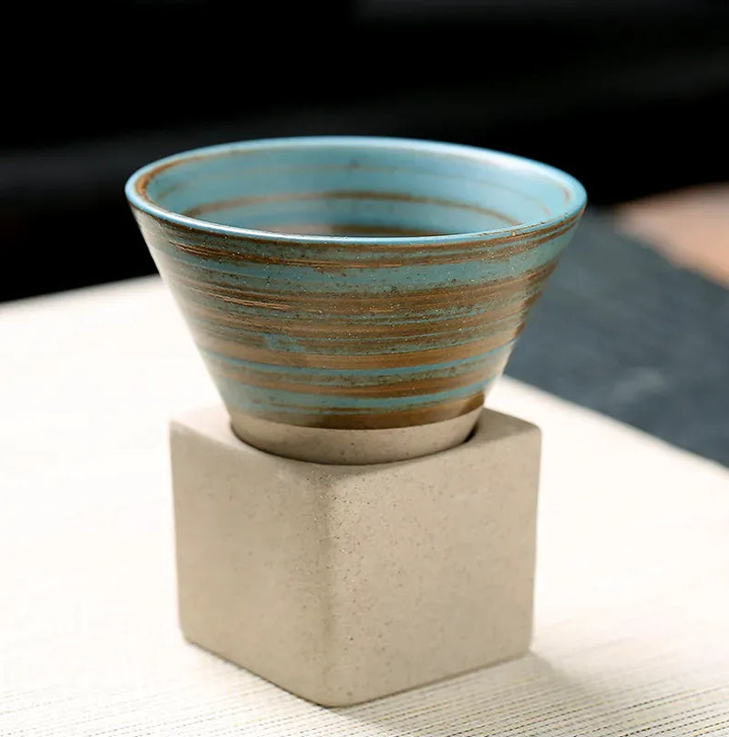 dusk blue jap pottery cup