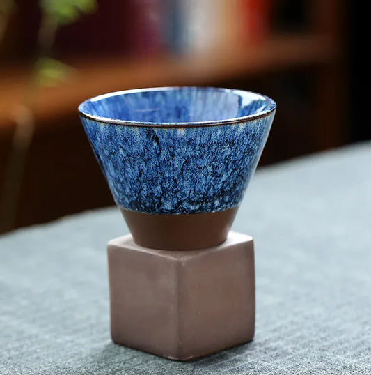 azure jap pottery cup