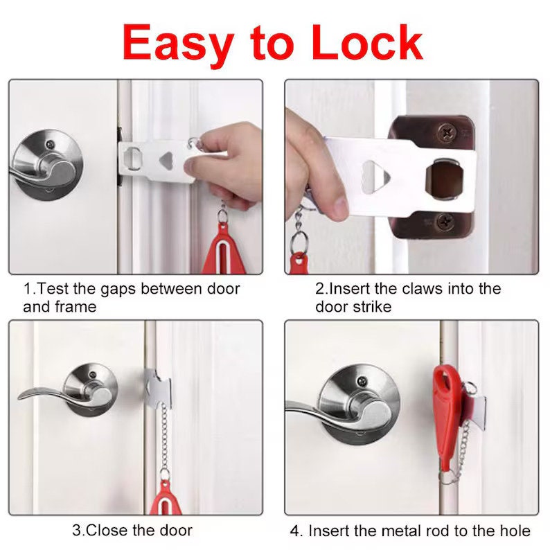 Metal Portable Safety Door Lock